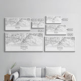 Riverside City Map, California Art, Map Print, Minimalist Wall Art, Wall Art, Canvas Art, Panoramic Wall Art, Gift For Graduation, Room Art