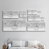 Washington City Map, District Of Columbia Art, Map Print, Modern Wall Art, Wall Art, Canvas Art, Home Décor Prints, Indie Room Décor