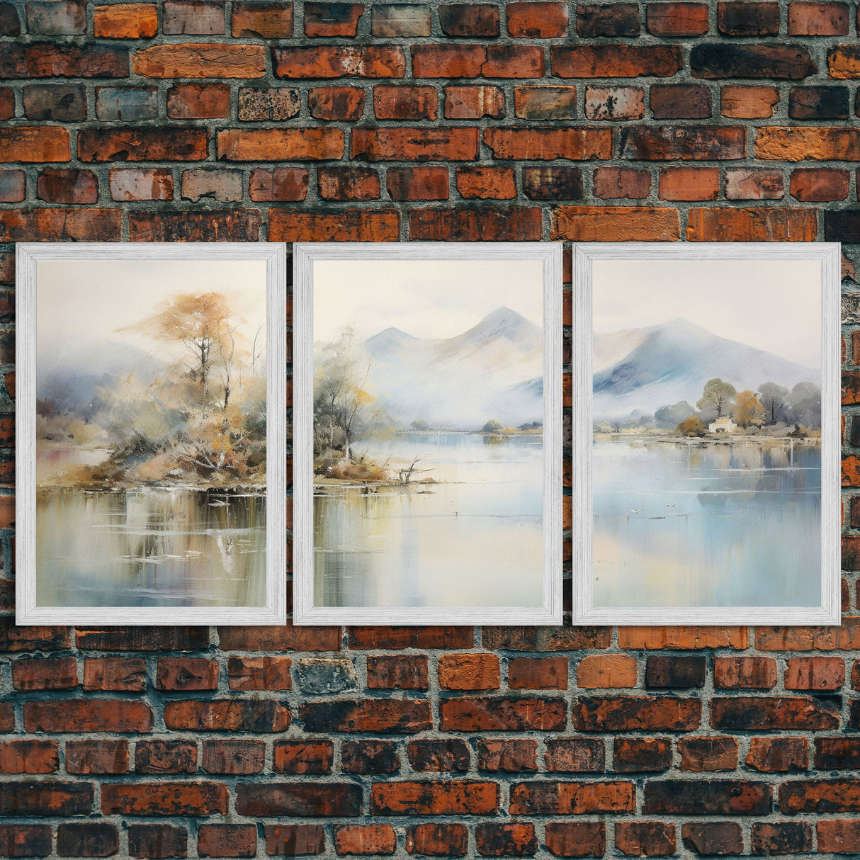 Lake Wall Art, Mountains Print, Landscape Wall Art, Nature Art, Canvas Print, Wall Art, 3 Piece Wall Art, College Dorm Decor, Office Prints