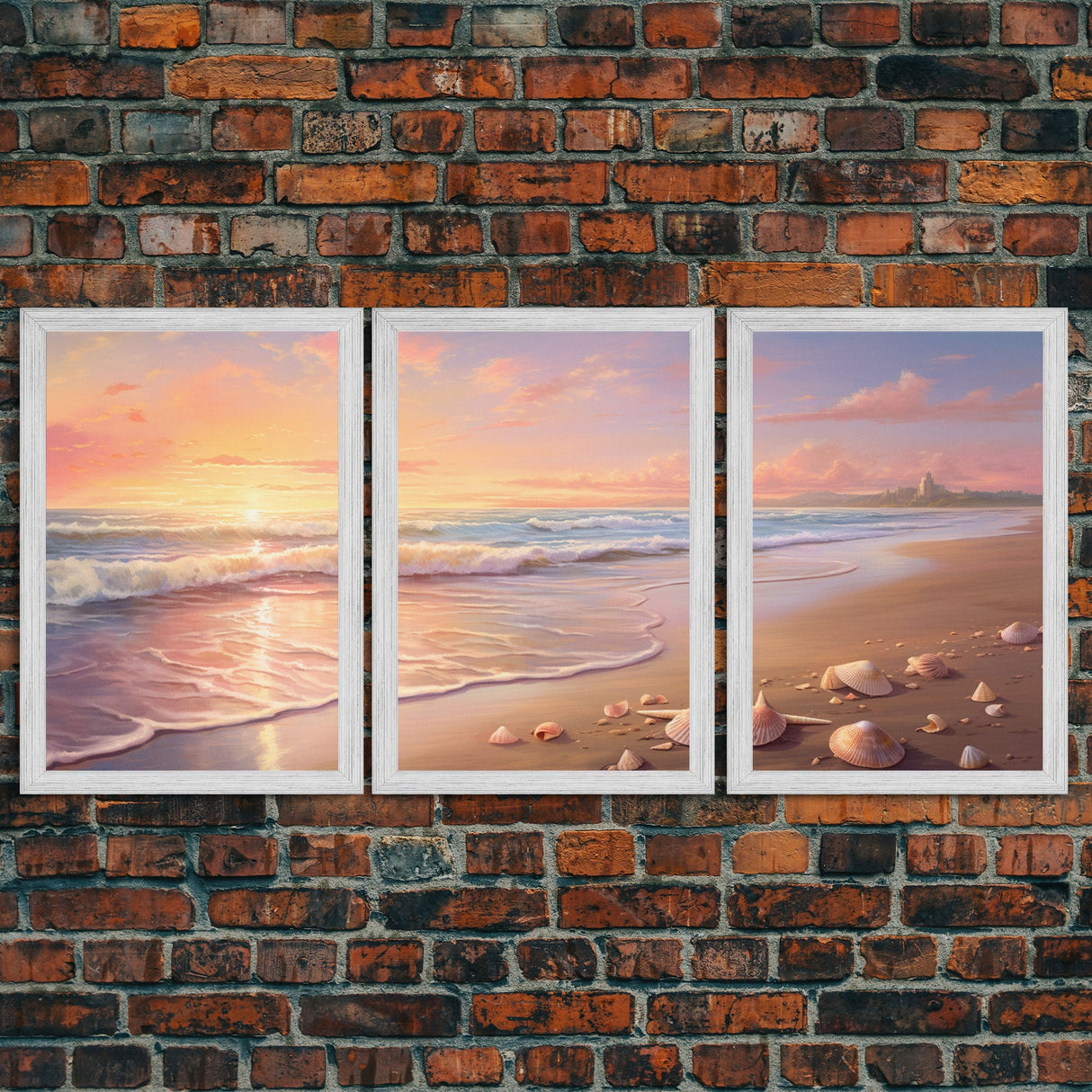 Seascape Canvas Print oil Painting, Original Abstract Ocean Painting, 3 Piece Set, Large Wall Art, Modern Wall Decor, Living room Home Decor