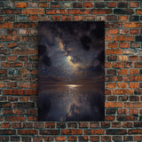 Ocean Reflection Night Sky Stars Galaxy Fine Art Print, Wall Art Print, Wall Poster, Wall Décor