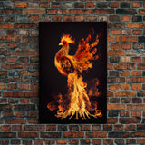 Phoenix Watercolor Canvas Phoenix Bird Art Print Fire Bird Phoenix Framed Print Wall Art Fantastic Animals Painting Phoenix Gift