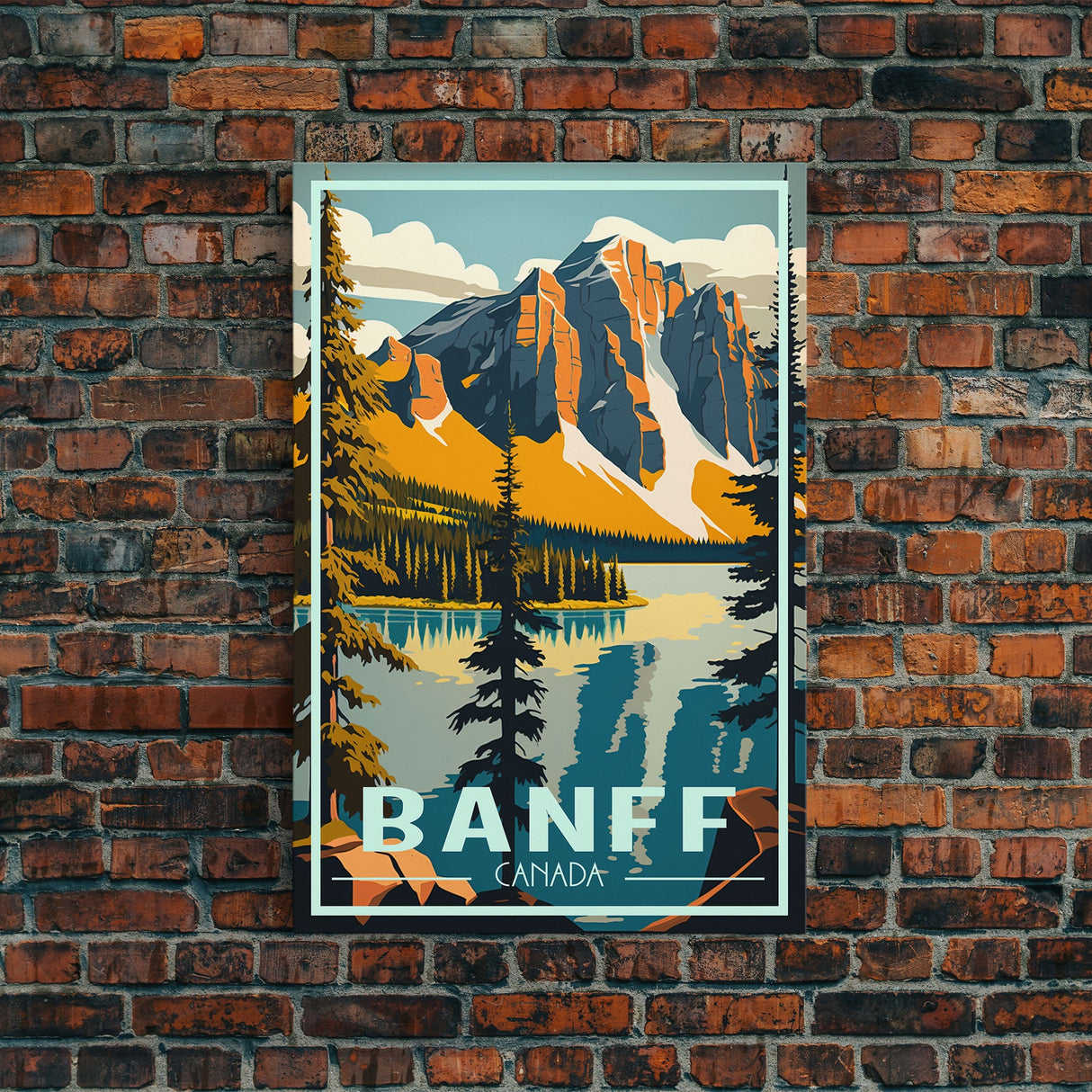 Banff, Canada Wall Art, Canada Art Print, Alberta, Travel Wall Print, Travel Poster, Travel Artwork, Travel Wall Art, Canvas Wall Print