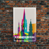 Edinburgh Travel Poster, Europe Wall Art, Scotland Art Print, Travel Wall Print, Travel Poster, Travel Wall Art, Canvas Wall Print