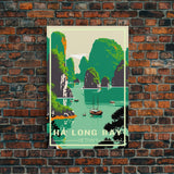 Ha Long Bay Poster, Vietnam Wall Art, Asia Wall Poster, Travel Wall Print, Travel Poster, Travel Wall Art, Canvas Wall Print