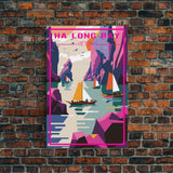 Ha Long Bay Poster, Vietnam Wall Art, Asia Wall Poster, Travel Wall Print, Travel Poster, Travel Wall Art, Canvas Wall Print