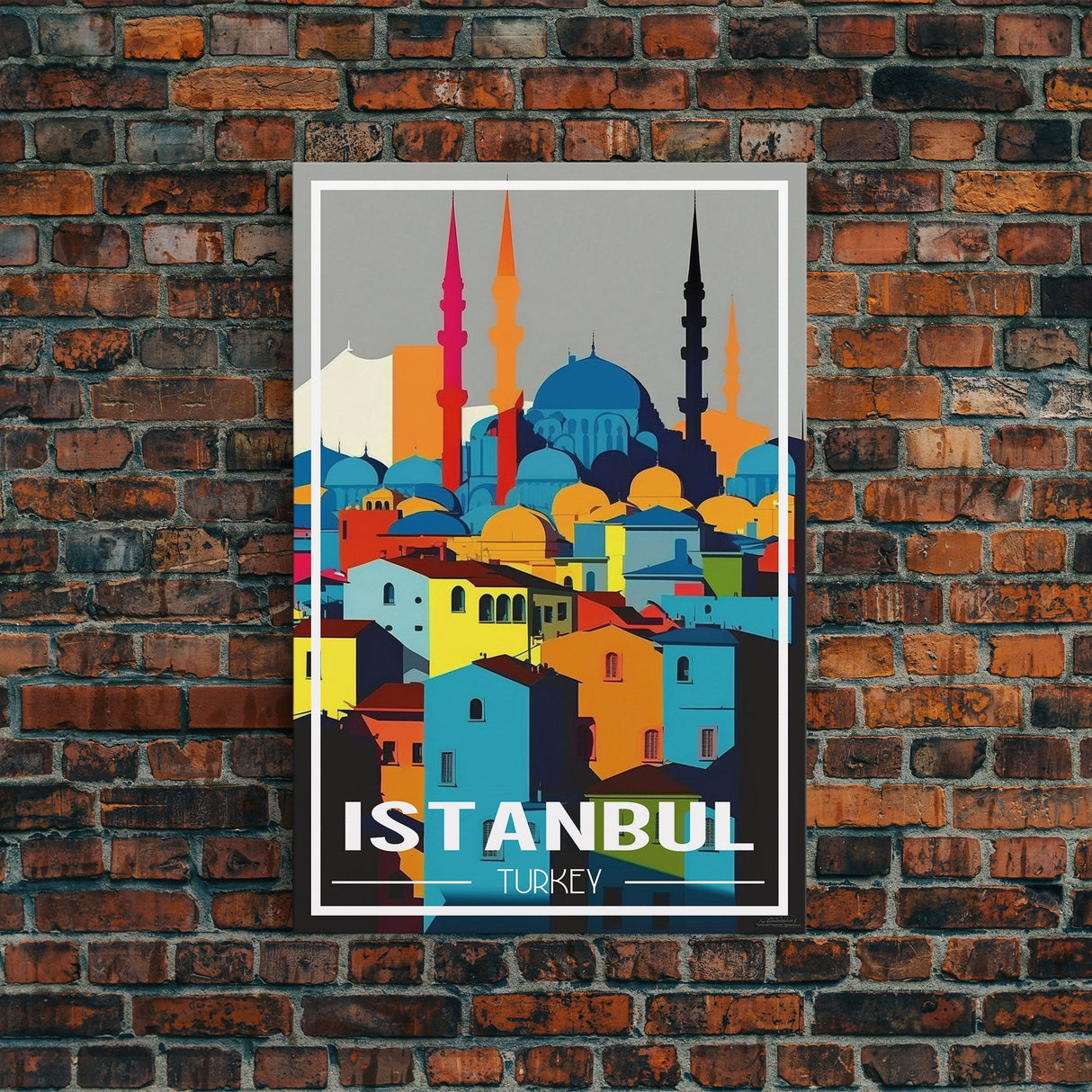 Instanbul Wall Art, Turkey Poster, Eurasia Wall Art, Travel Wall Print, Travel Poster, Travel Wall Art, Canvas Wall Print