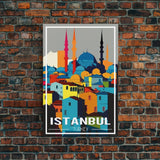 Instanbul Wall Art, Turkey Poster, Eurasia Wall Art, Travel Wall Print, Travel Poster, Travel Wall Art, Canvas Wall Print