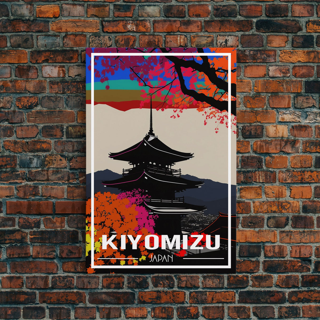 Kiyomizu Temple Wall Art, Japan Poster, Asia Wall Print, Travel Wall Print, Travel Poster, Travel Wall Art, Canvas Wall Print