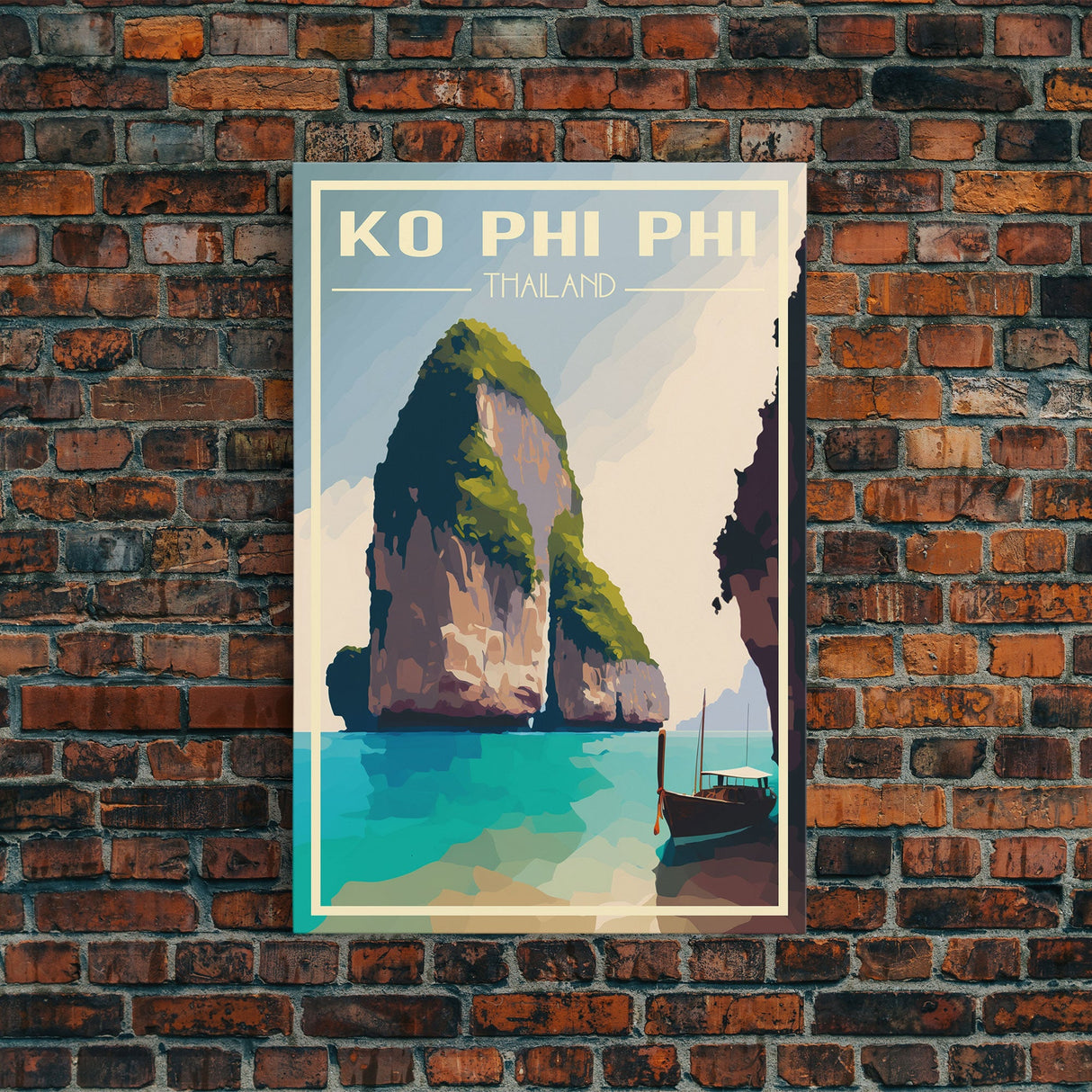 Ko Phi Phi Wall Art, Thailand Poster, Island Wall Art, Asia Wall Print, Travel Wall Print, Travel Poster, Travel Wall Art, Canvas Wall Print