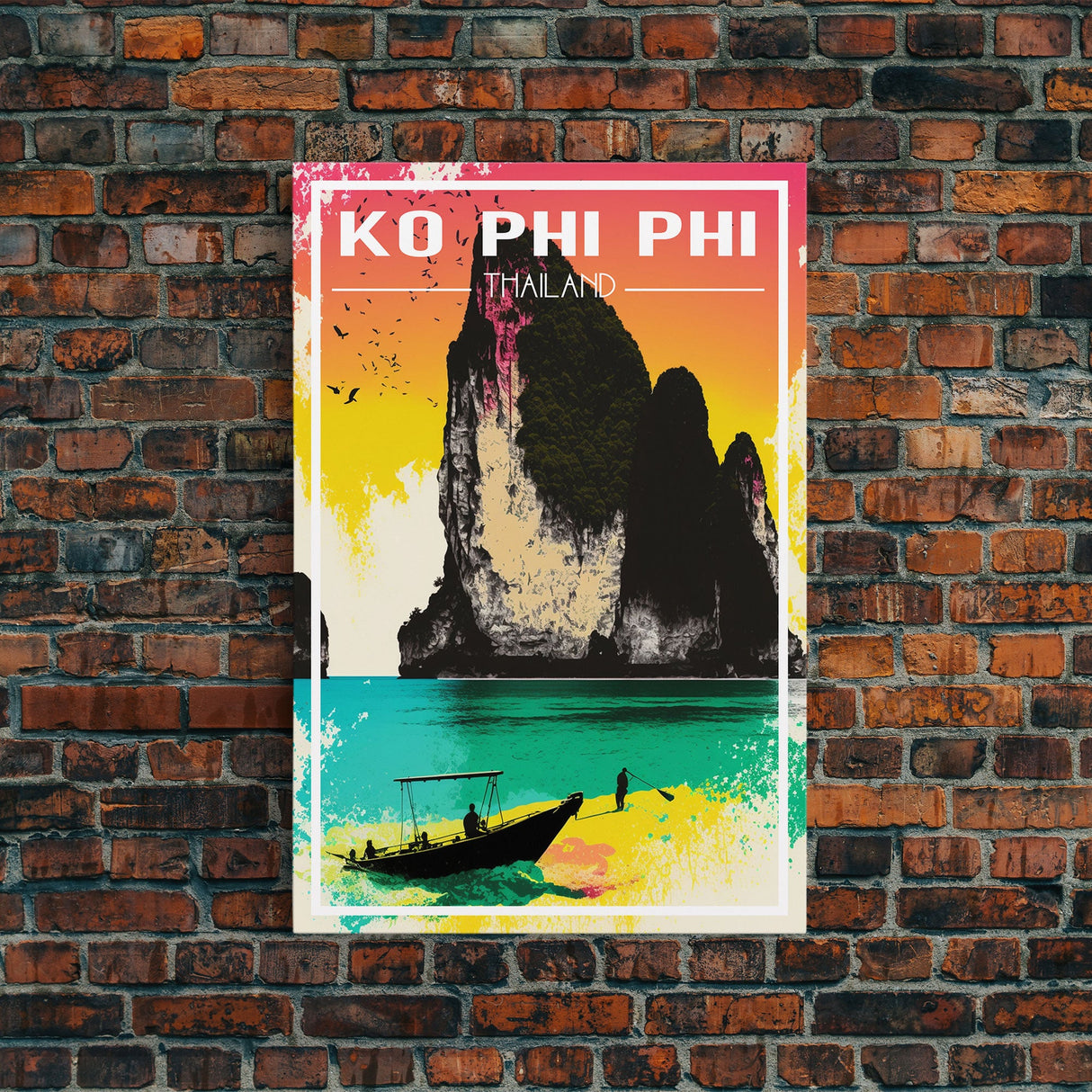 Ko Phi Phi Wall Art, Thailand Poster, Island Wall Art, Asia Wall Print, Travel Wall Print, Travel Poster, Travel Wall Art, Canvas Wall Print