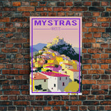 Mystras Wall Print, Greece Wall Art, Greece Prints, Europe Wall Print, Travel Wall Print, Travel Poster, Travel Wall Art, Canvas Wall Print