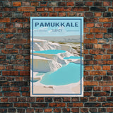 Pamukkale Wall Art, Turkey Poster, Eurasia Wall Print, Travel Wall Print, Travel Poster, Travel Wall Art, Canvas Wall Print