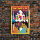 Taj Mahal Wall Art, India Poster, India Wall Print, Yamuna River, Travel Wall Print, Travel Poster, Travel Wall Art, Canvas Wall Print