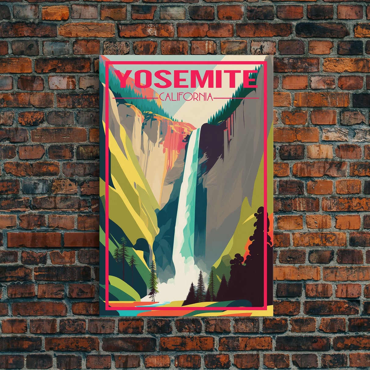 Yosemite Wall Art, California Art Print, North America Poster, Travel Wall Print, Travel Poster, Travel Wall Art, Canvas Wall Print