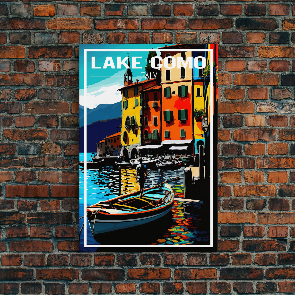 Lake Como Wall Poster, Italy Wall Art, Europe Poster, Italy Poster, Travel Wall Print, Travel Poster, Travel Wall Art, Canvas Wall Print