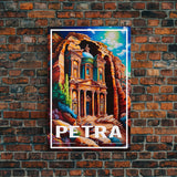 Petra Wall Art, Jordan Wall Poster, Asia Wall Art, Rose City, Travel Wall Print, Travel Poster, Travel Wall Art, Canvas Wall Print