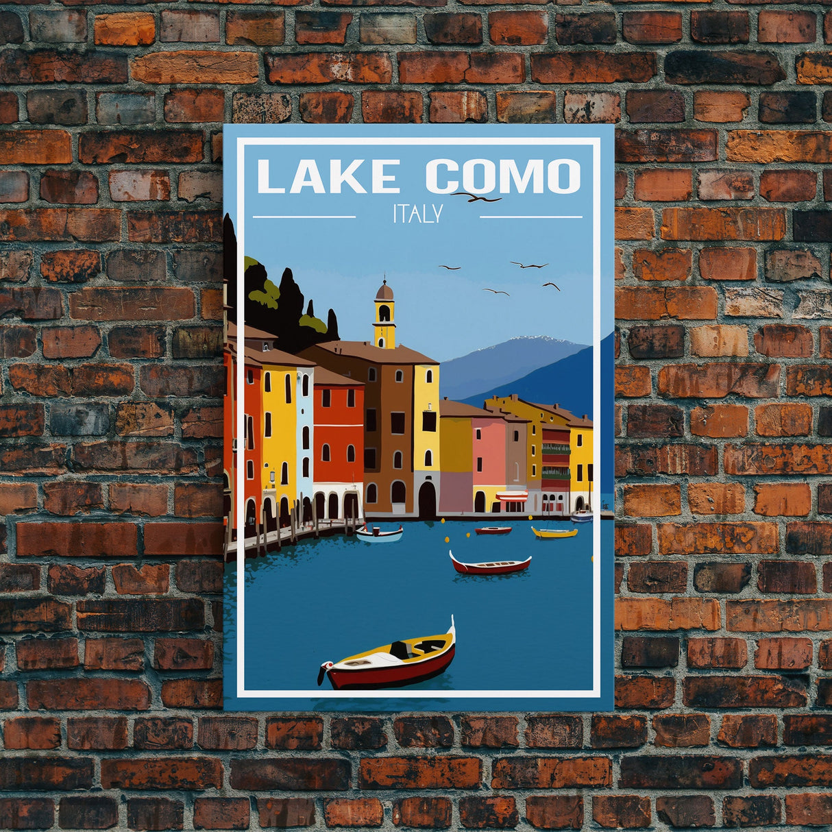 Lake Como Wall Print, Italy Wall Art, Europe Poster, Italy Poster, Travel Wall Print, Travel Poster, Travel Wall Art, Canvas Wall Print