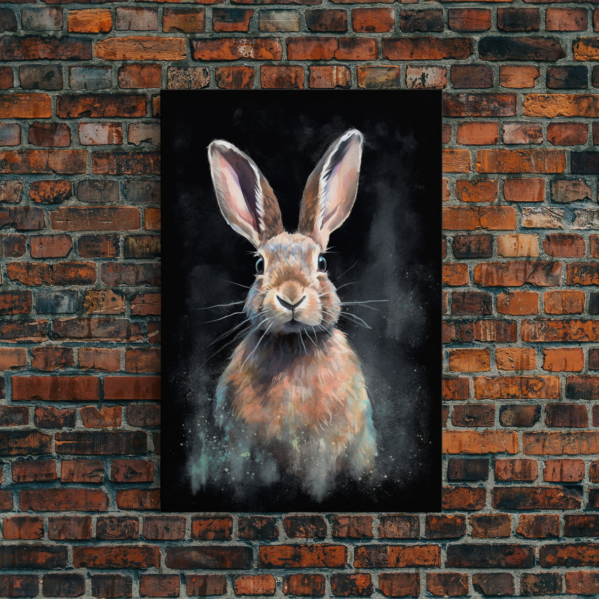 Animal Wall Art, Bunny Art Print, Rabbit Wall Decor, Minimalist Wall Art, Wall Decor, Canvas Print, Wall Art, Framed Canvas Art