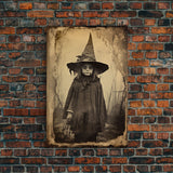 Witch Wall Decor, Dark Fantasy, Halloween Wall Art, Horror Decor, Spooky Art, Canvas Print, Wall Art, Vertical Print, Home Decor, Wall Decor