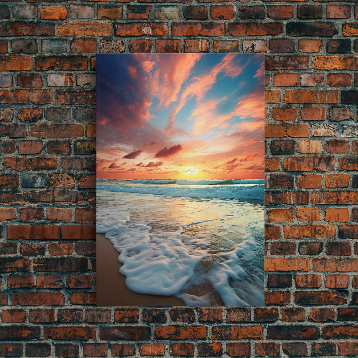 Seashore Wall Art, Beach Sunset Wall Art, Nautical Wall Art, Canvas Print, Wall Art, Vertical Art, Beach House Art, Teacher Gift, Home Decor