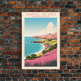 Channel Island National Park Travel Poster Print, Canvas Print Wall Art, California Travel Art, Midcentury Modern Travel Decor