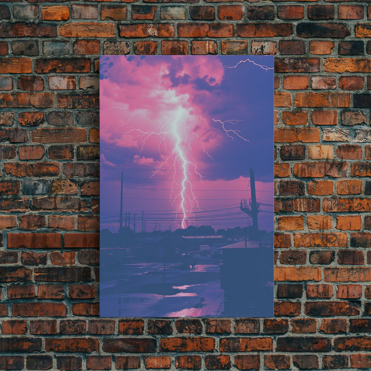 Lightning Bolt, Outdoors Wall Art, Canvas Print, Wall Hanging, Portrait Art, Beach House Wall Decor, Entryway Prints, Nature Wall Print