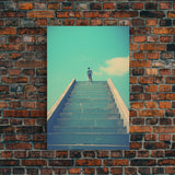 Stairs, Abstract Wall Art, Minimalist Wall Art, Canvas Print, Wall Hanging, Portrait Art, Thank You Gift, Above Bed Art, Home Wall Decor