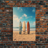 Surf Board Art, Framed Canvas Print, Surf Decor, Surf Art, Surfboard Wall Art, Surf Wall Art, Surf Poster, Surf Board Decor, Beach House Art