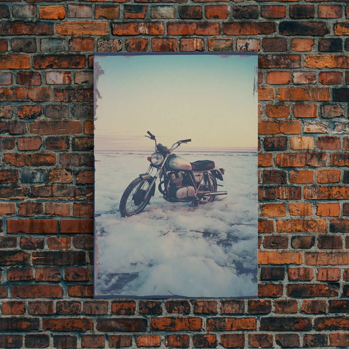 Motorcycle Wall Art, Beach Wall Art, Minimalist Canvas Print, Wall Hanging, Portrait Art, Moving Gift, Rustic Wall Decor, Bedroom Prints