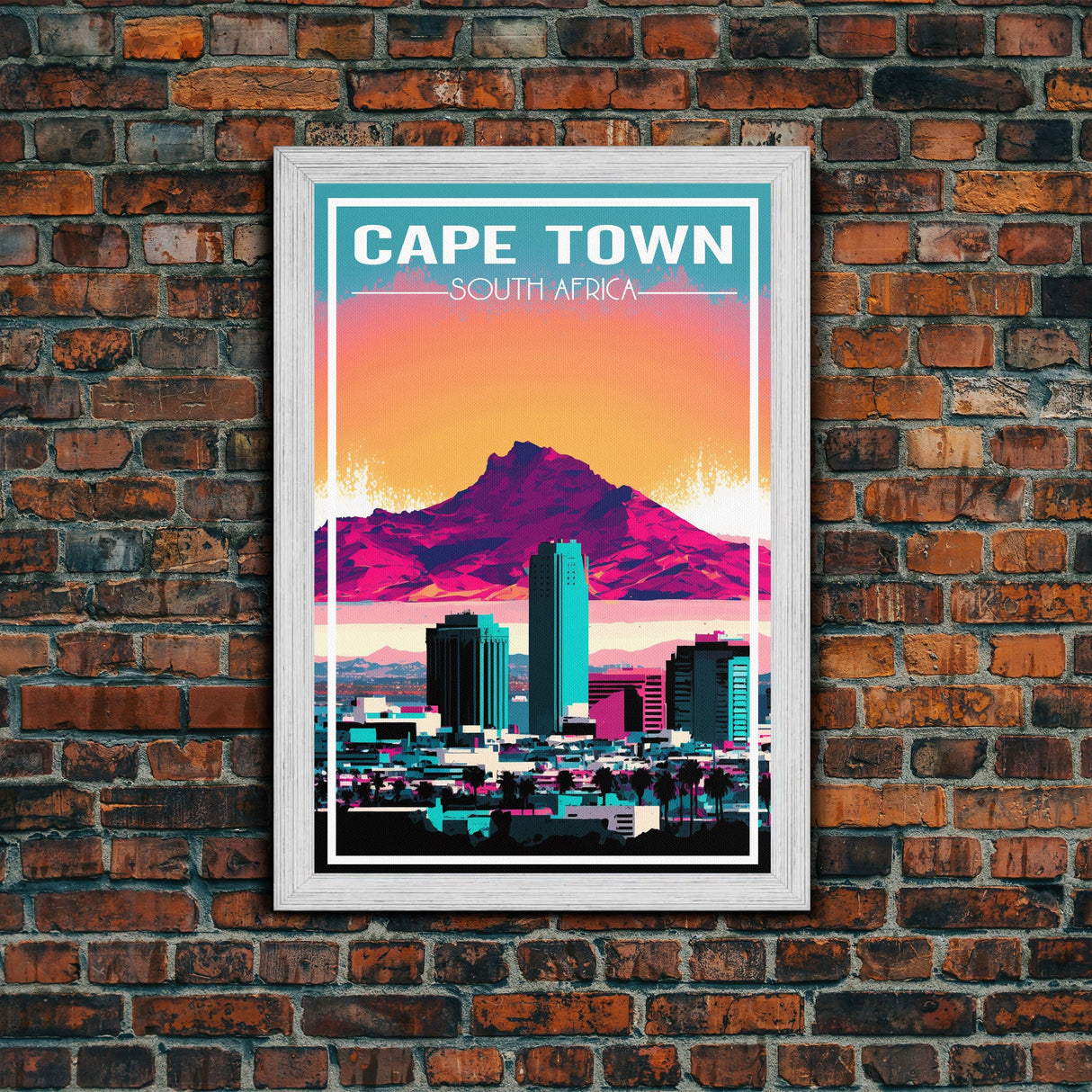 Cape Town, South Africa Wall Art, Africa Travel Poster, Travel Wall Print, Travel Poster, Travel Wall Art, Canvas Wall Print