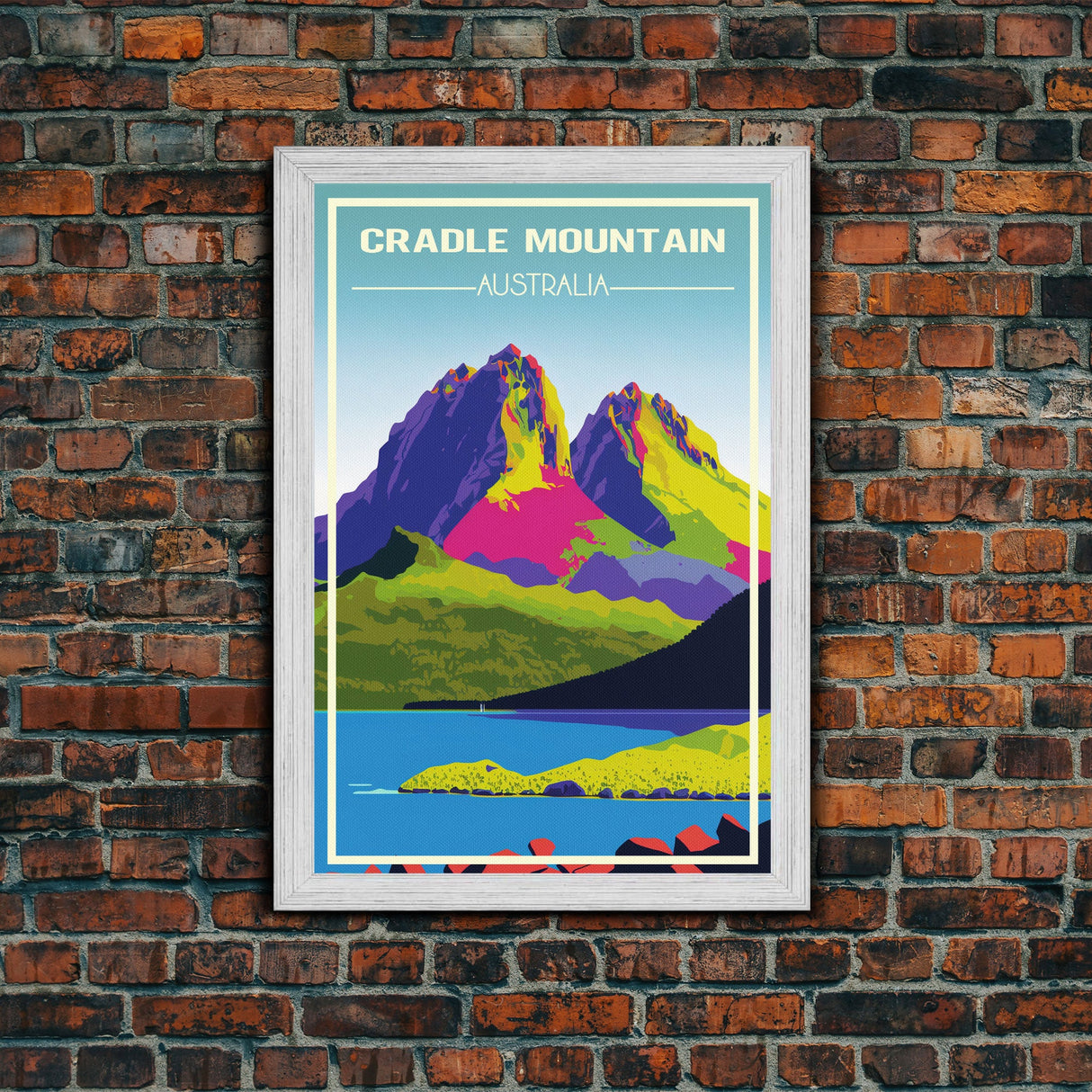 Cradle Mountain, Australia Travel Poster, Tasmania Wall Art, Travel Wall Print, Travel Poster, Travel Wall Art, Canvas Wall Print