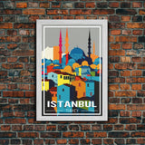 Instanbul Wall Art, Turkey Poster, Eurasia Wall Art, Travel Wall Print, Travel Poster, Travel Wall Art, Canvas Wall Print