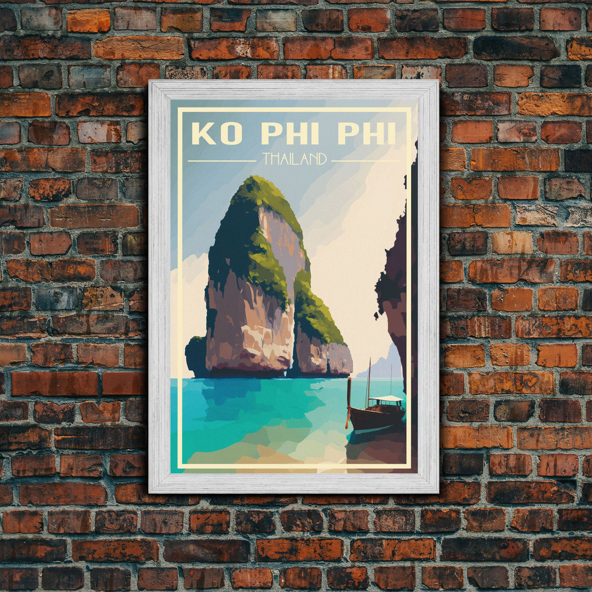 Ko Phi Phi Wall Art, Thailand Poster, Island Wall Art, Asia Wall Print, Travel Wall Print, Travel Poster, Travel Wall Art, Canvas Wall Print