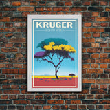 Kruger National Park Wall Art, South Africa Poster, African Wall Art, Travel Wall Print, Travel Poster, Travel Wall Art, Canvas Wall Print