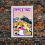 Mystras Wall Print, Greece Wall Art, Greece Prints, Europe Wall Print, Travel Wall Print, Travel Poster, Travel Wall Art, Canvas Wall Print