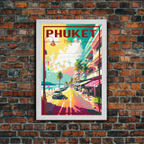 Phuket Wal Art, City Art Print, Thailand Poster, Asia Wall Art, Travel Wall Print, Travel Poster, Travel Wall Art, Canvas Wall Print