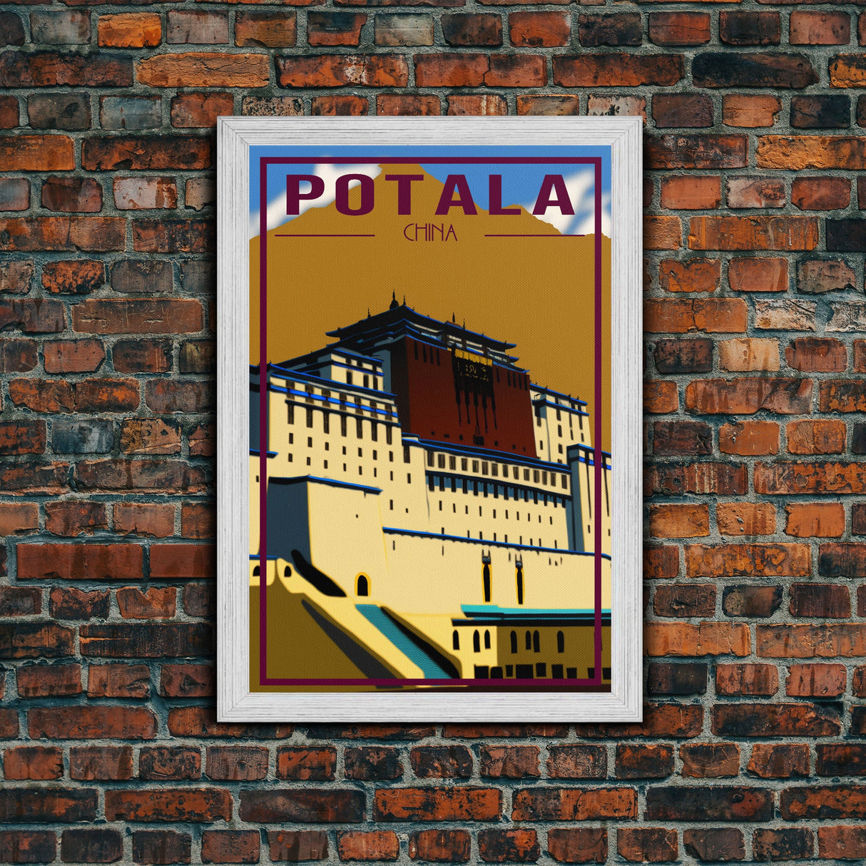 Potala Palace Wall Art, China Poster, Tibet Wall Print, Asia Wall Art, Travel Wall Print, Travel Poster, Travel Wall Art, Canvas Wall Print