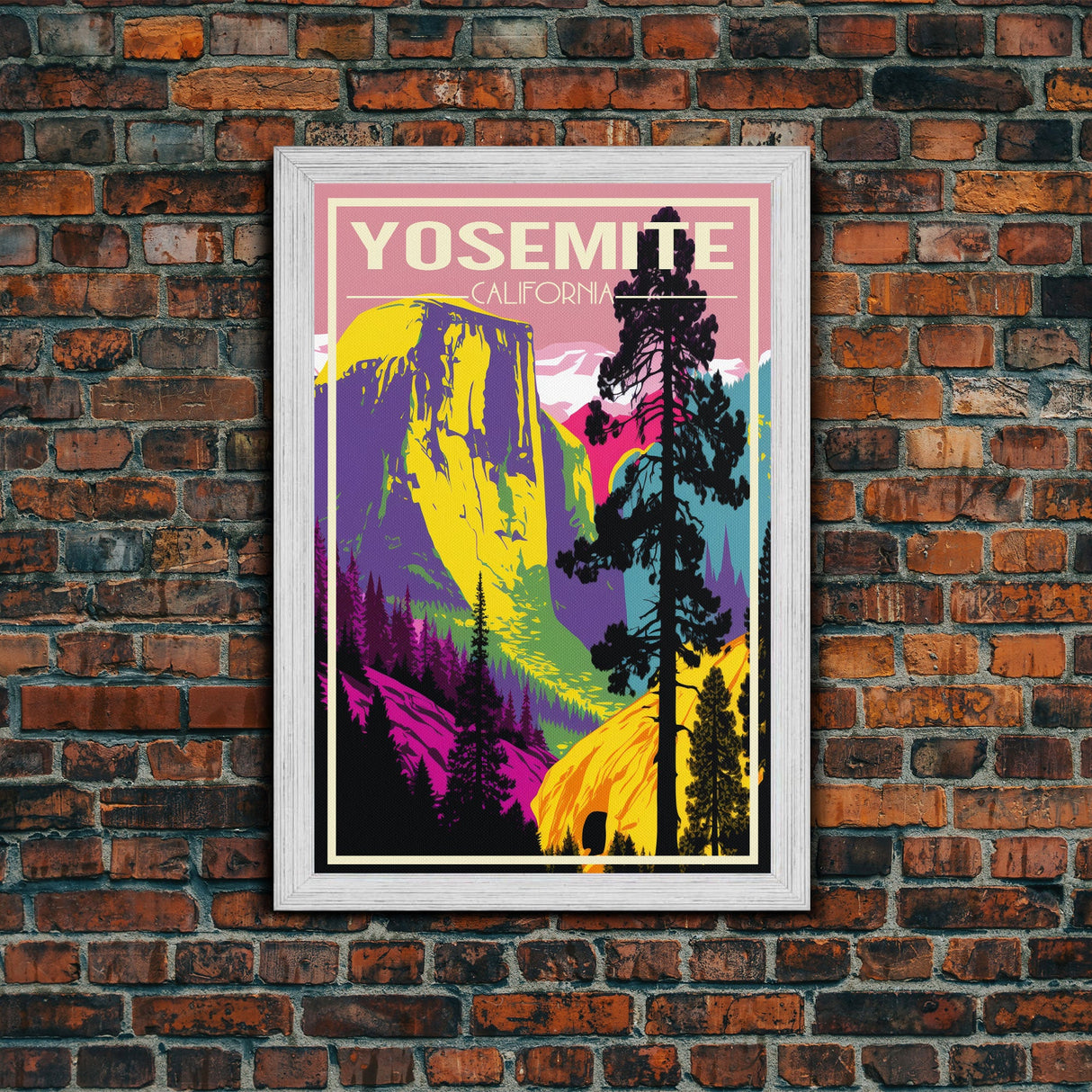 Yosemite Wall Art, California Art Print, North America Poster, Travel Wall Print, Travel Poster, Travel Wall Art, Canvas Wall Print