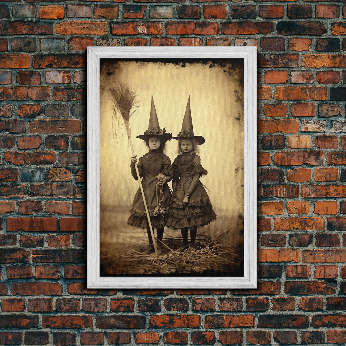 Witch Art Print, Occult Art, Creepy Wall Art, Halloween Wall Decor, Canvas Wall Print, Wall Art, Vertical Print, Home Decor, Wall Decor