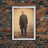 Civil War Era Photography, Framed Canvas Print, Tintype / Ferrotype reproduction wall art, Halloween Art