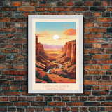 Canyonlands National Park Travel Poster Print, Canvas Print Wall Art, Utah Travel Art, Midcentury Modern Travel Decor