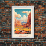 Capital Reef National Park Travel Poster Print, Canvas Print Wall Art, Utah Travel Art, Midcentury Modern Travel Decor