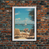 Sailboat Art, Nautical Wall Art, Ocean Wall Art, Canvas Print, Wall Hanging, Portrait Art, Coastal Wall Decor, Office Wall Art, RV Decor