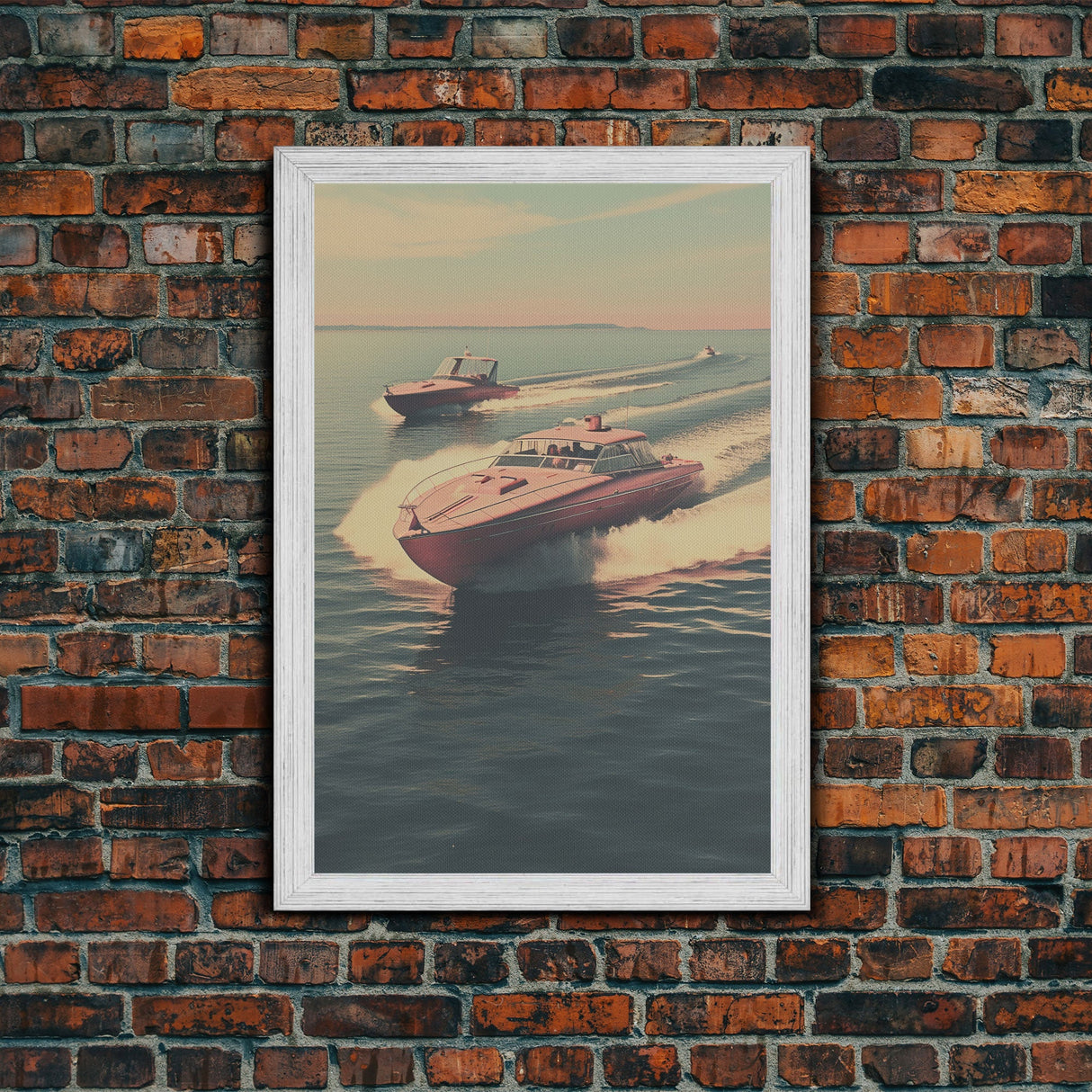 Boat, Seascape Art, Nautical Wall Art, Canvas Print, Wall Hanging, Portrait Art, Ocean Wall Art, Lake House Gift, Beach House Wall Decor