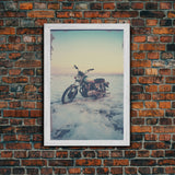 Motorcycle Wall Art, Beach Wall Art, Minimalist Canvas Print, Wall Hanging, Portrait Art, Moving Gift, Rustic Wall Decor, Bedroom Prints