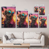 Shih Tzu Dog Wall Print, Dog Wall Art, Dog With Shades, Animal Art, Funny Wall Art, Framed Wall Art, Framed Canvas, Wall Print, Wall Canvas