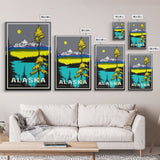 Alaska Print, Alaska Art, Alaska Wall Art, Travel Wall Print, Travel Poster, Travel Artwork, Travel Wall Art, Wall Poster, Canvas Wall Print