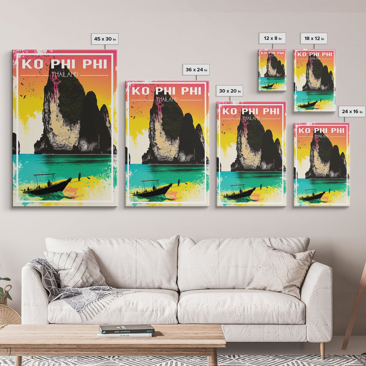 Ko Phi Phi Wall Art, Thailand Poster, Island Wall Art, Asia Wall Print, Travel Wall Print, Travel Poster, Travel Wall Art, Canvas Wall Print