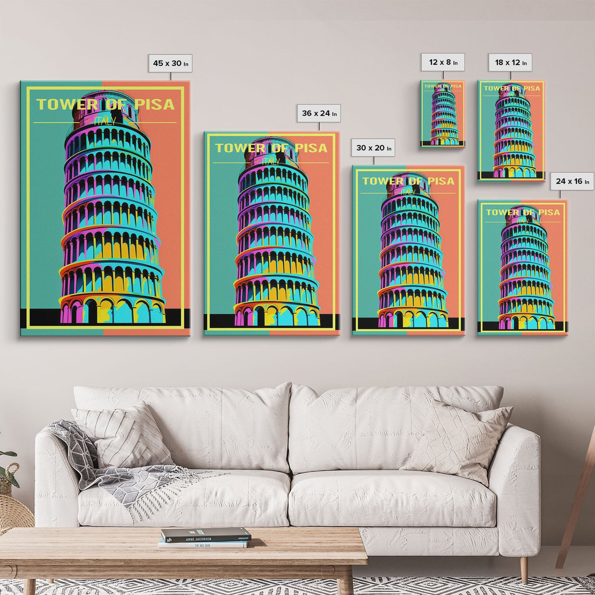 Leaning Tower Of Pisa, Italy Wall Art Print, Europe Art Print, Travel Wall Print, Travel Poster, Travel Wall Art, Canvas Wall Print